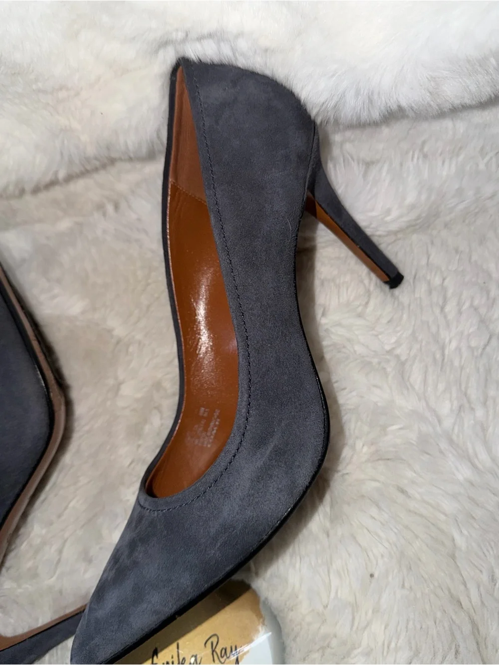 COACH Gray Waverly Suede Pumps